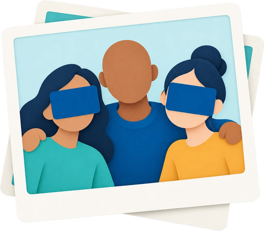 Tool illustration: Cover faces in group photos